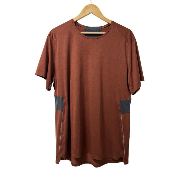 lululemon athletica Other - Lululemon Mens Fast Free Short Sleeve Shirt Size XL Orange Athletic Gym Training